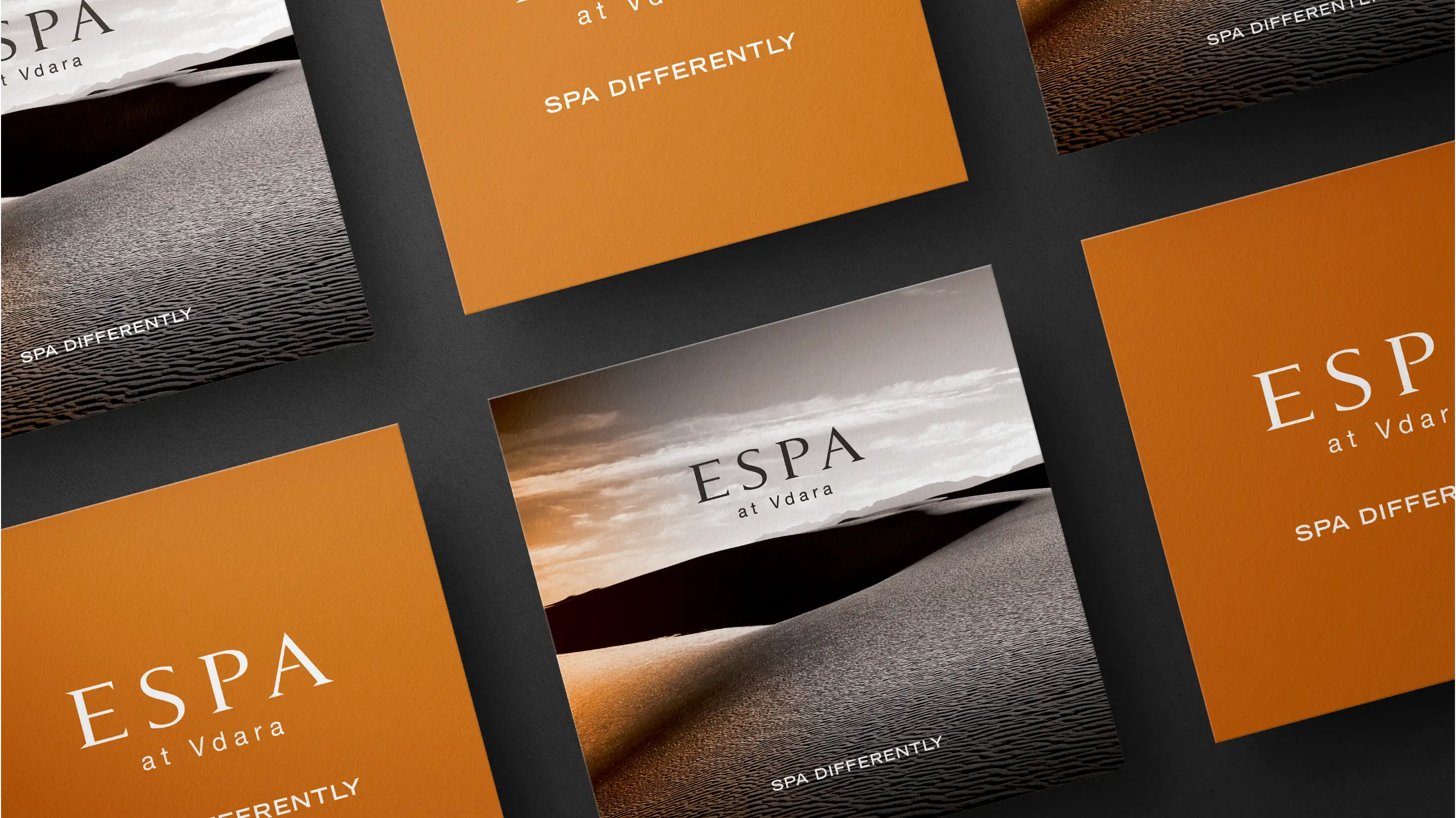 Espa at Vdara collateral card designs.