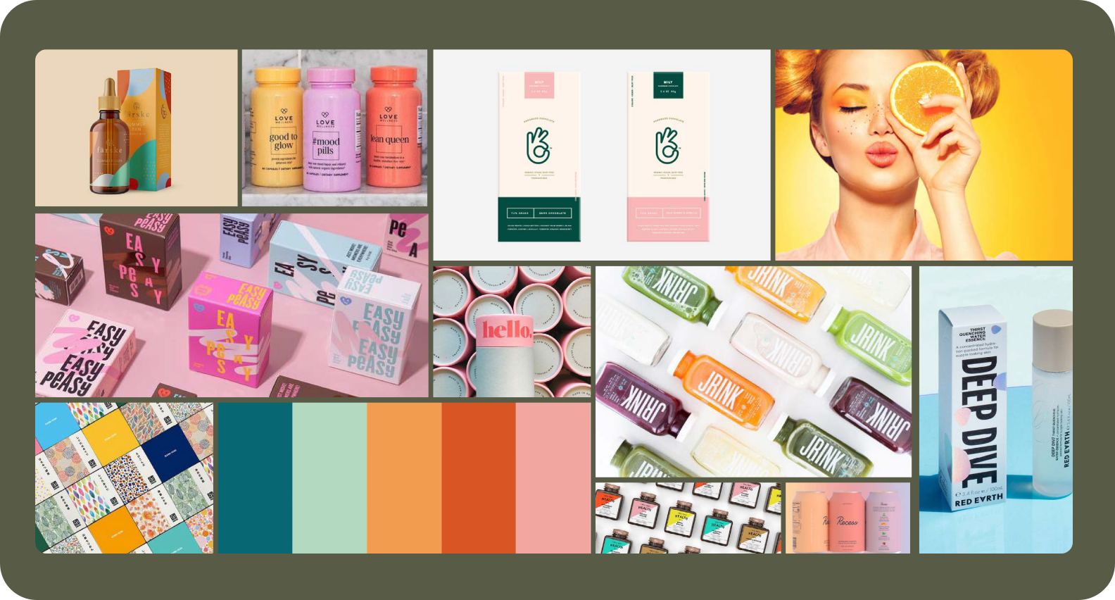 Brand design moodboard