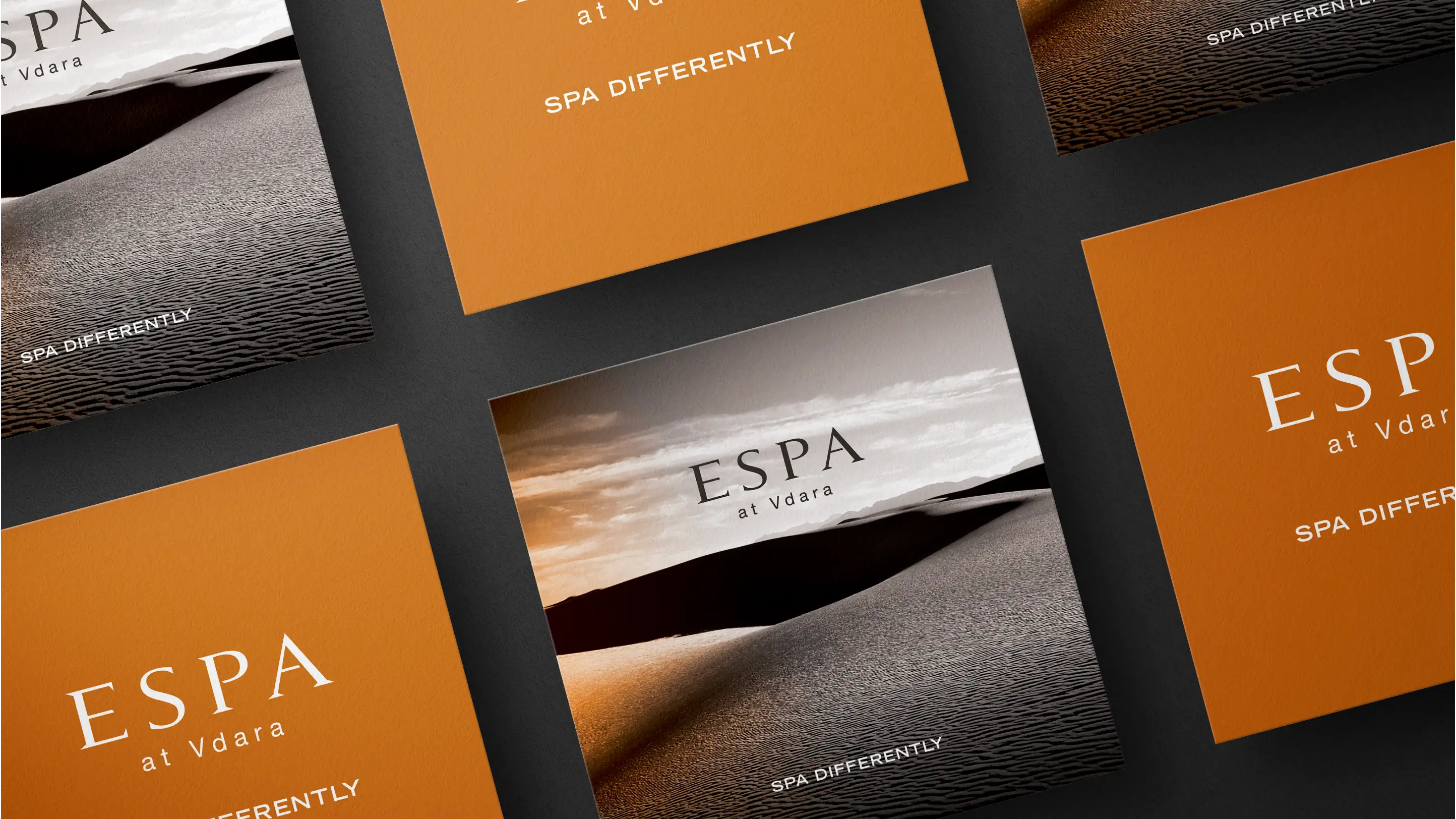 ESPA at Vdara collateral card designs.